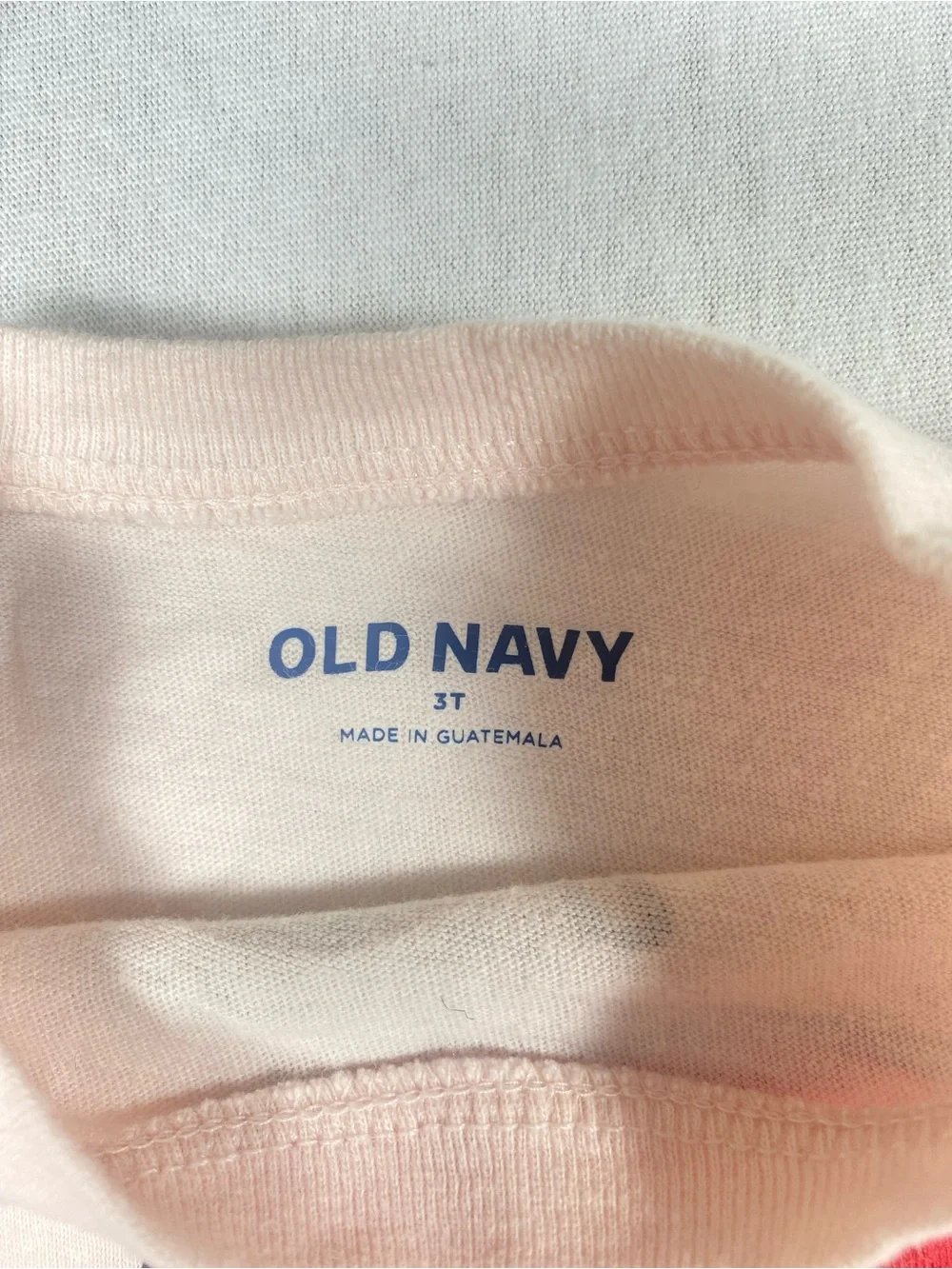 Old Navy 3T Pink Cotton Graphic Print T-Shirt Little Rebel Apple Crew Neck